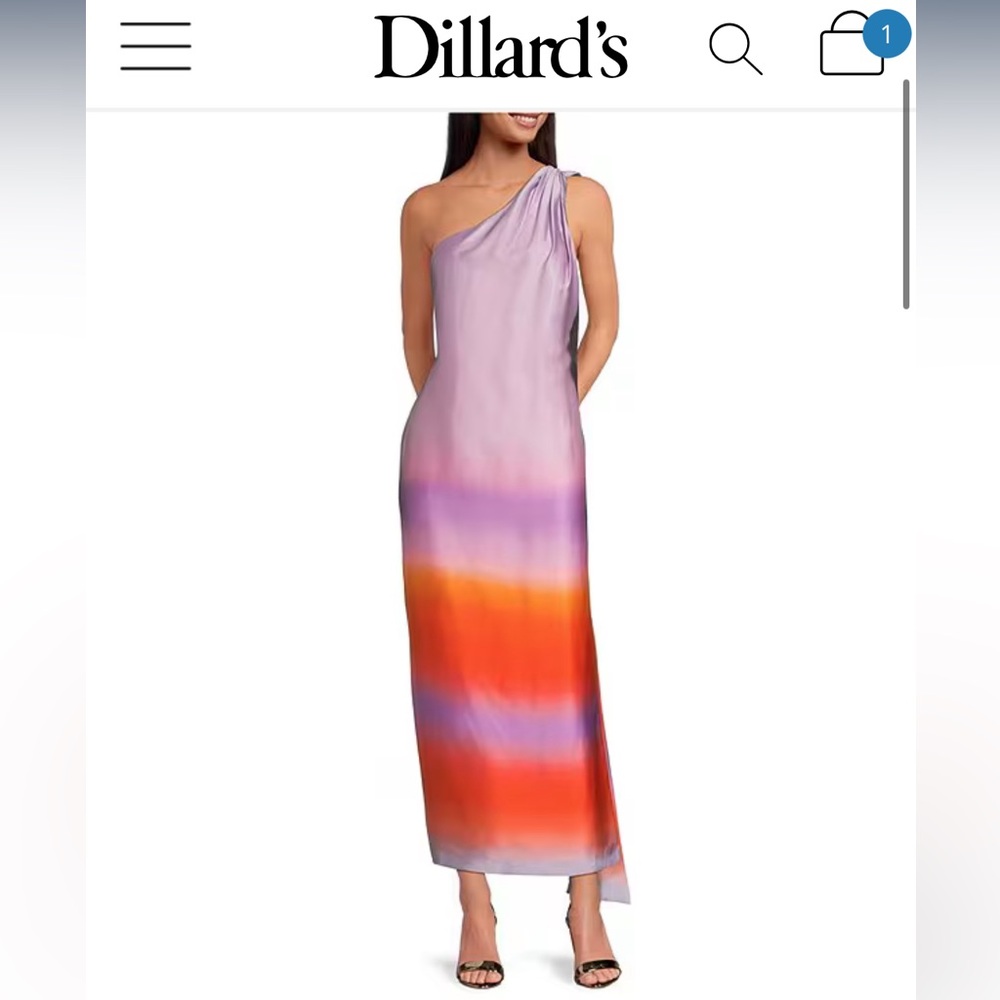 Gianni Bini One Shoulder Ombré Dress